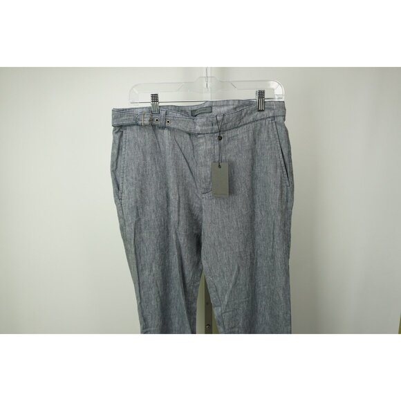 John Varvatos Lake Blue River Slim Fit Ghurka Belted Cotton Pants Sz 32 New
